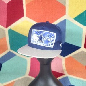 Dallas Cowboys NFL Football Snapback Hat Blue Gray Star Logo Adjustable Fitted